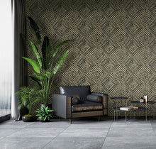 Wallquest Havana Diamond Behang – Luxe Geometrisch Vinylbehang | Savannah Grass