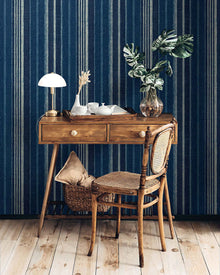 WallQuest Harbor Behang – Luxe Gestreept Vinylbehang met Textiellook