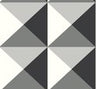 York Wallcoverings RY2752 Geometrisch Behang Zwart Grijs Wit – Sure Strip® Vliesbehang – 68,5 cm x 8,2 m – 5,6 m²