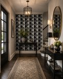 York Wallcoverings RY2752 Geometrisch Behang Zwart Grijs Wit – Sure Strip® Vliesbehang – 68,5 cm x 8,2 m – 5,6 m²
