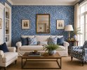 Easy-Walls Blauw Wit Behang - Mediterraan Tegelpatroon - Voorgelijmd Vinylbehang - 52 cm x 10,06 m