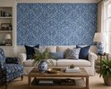 Easy-Walls Blauw Wit Behang - Mediterraan Tegelpatroon - Voorgelijmd Vinylbehang - 52 cm x 10,06 m