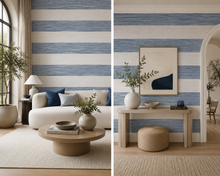 WallQuest Brooks Fog Behang – Luxe Gestreept Vinyl Behang