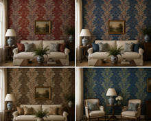 WallQuest Valensole Behang – Merlot, Deep Sea, Chocolate & Ocean Deep