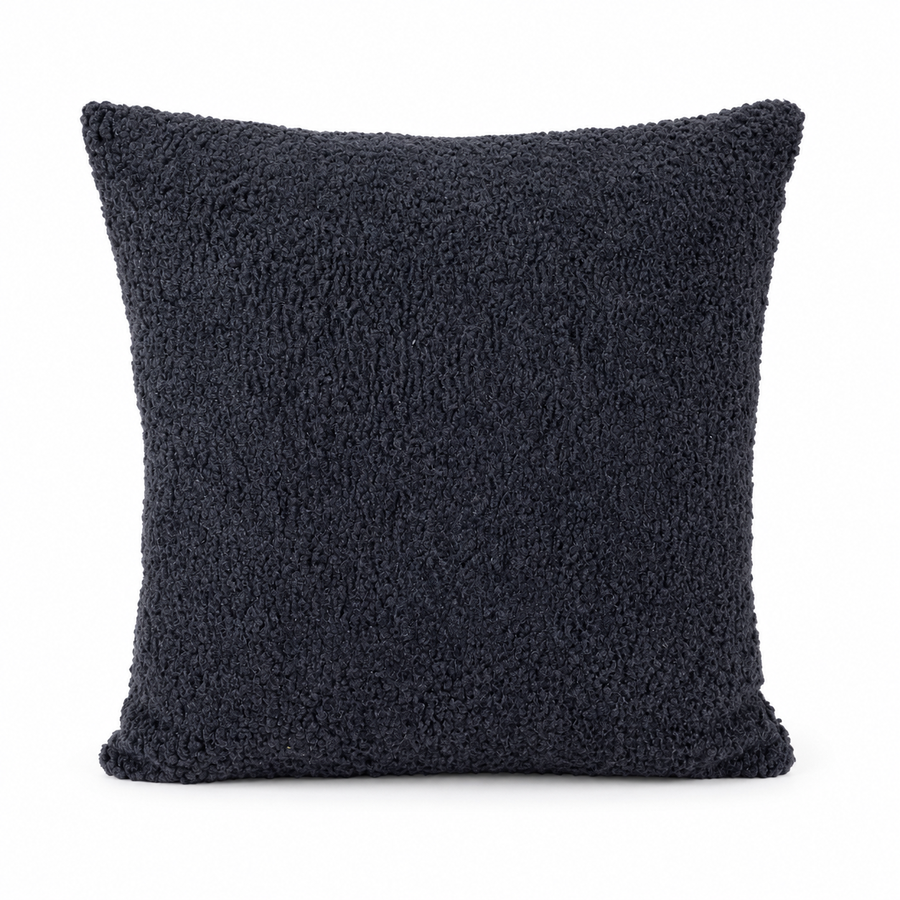 Sierkussen Bouclé Noir – Zwart – 45 × 45 cm – Hotel Chique Woonaccessoire