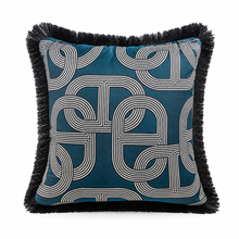 Sierkussen Chain Blue 45 × 45 cm – Hotel Chique Woonaccessoire