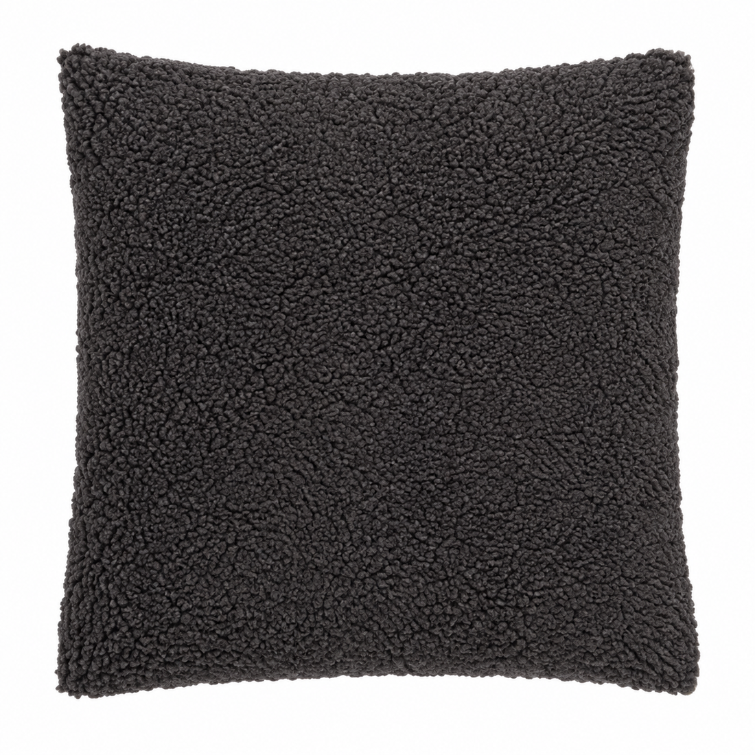 Sierkussen Bouclé Charcoal – Donker Antraciet – 45 × 45 cm – Hotel Chique Woonaccessoire