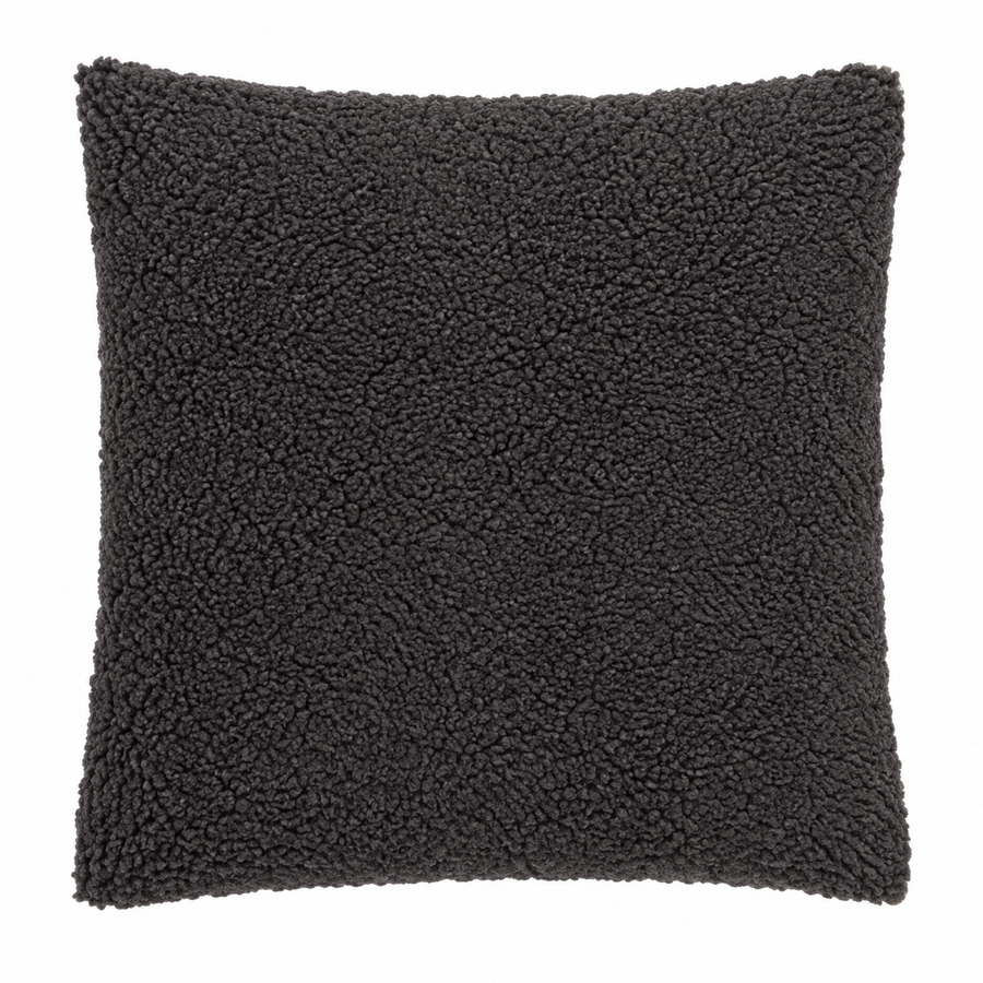 Sierkussen Bouclé Charcoal – Donker Antraciet – 45 × 45 cm – Hotel Chique Woonaccessoire