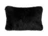 Sierkussen Faux Fur Black 40x60 cm – Luxe Zwart Sierkussen – Hotel Chique Woonaccessoire