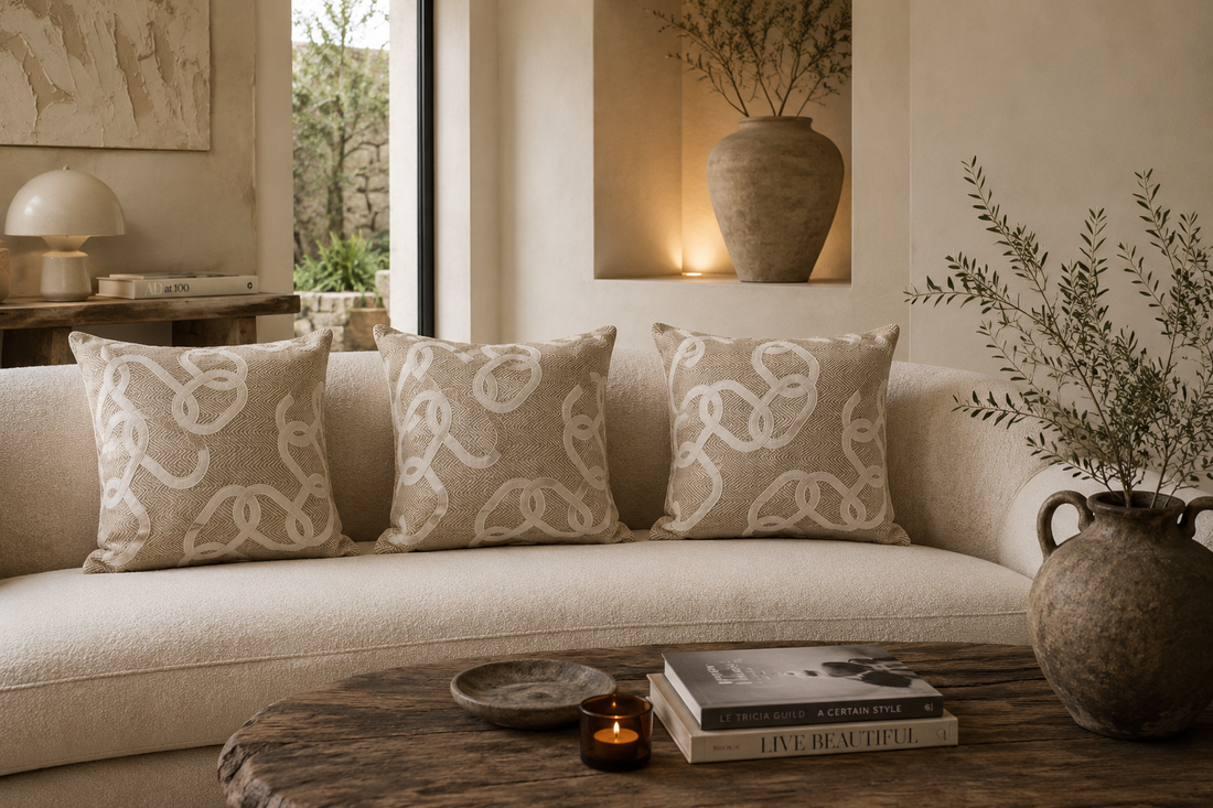 Luxe Beige Sierkussen 40 x 40 cm — Gemaakt in Nederland — Hotel Chique Woonaccessoire
