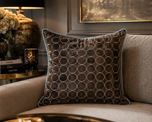 Sierkussen Circles Blue – Elegante Hotel Chique Uitstraling | 45 × 45 cm