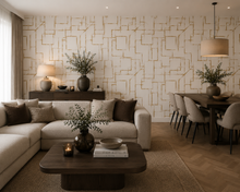 York Geometrisch Behang Goud – Papieren Behang met Reliëf – 10 x 0,52 m