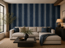 WallQuest Harbor Behang – Luxe Gestreept Vinylbehang met Textiellook