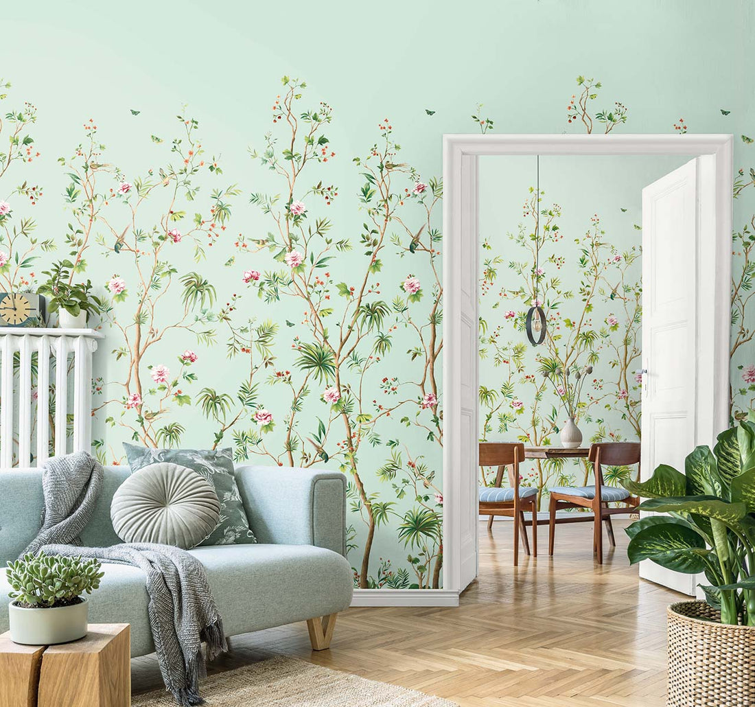 Carl Robinson Stone House Court Mural Behang – Luxe Botanisch Landschap Mural | The Wall 19
