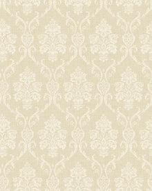 Wallquest Istres Behang – Luxe Damast – Bay, Sugar, Dewdrop Green, Sand & Smoke