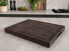 Belamonte Luxe Walnoot Snijplank 40 x 30 x 3 cm – Massief Walnoothout Snijplank met Sapgeul en Handgreep, Borrelplank & Serveerplank