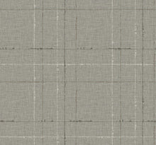 Seabrook Designs Gorton Plaid Ash Behang – Luxe Grijs Ruitbehang met Textiellook