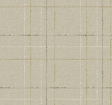 Seabrook Designs Gorton Plaid Ash Behang – Luxe Grijs Ruitbehang met Textiellook