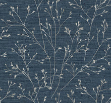 Seabrook Designs Withington Branch – Luxe Botanisch Vinylbehang met Linnenstructuur