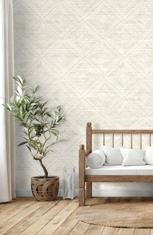 Seabrook Designs Leigh Diamond Behang – Geometrisch Vliesbehang – 68,5 cm x 8,2 m
