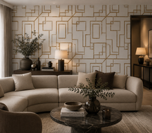 York Geometrisch Behang Goud – Papieren Behang met Reliëf – 10 x 0,52 m
