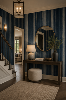 WallQuest Harbor Behang – Luxe Gestreept Vinylbehang met Textiellook