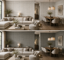 Seabrook Designs Gorton Plaid Ash Behang – Luxe Grijs Ruitbehang met Textiellook