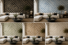 Wallquest Havana Diamond Behang – Luxe Geometrisch Vinylbehang | Savannah Grass