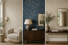 Seabrook Designs Withington Branch – Luxe Botanisch Vinylbehang met Linnenstructuur