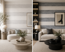 WallQuest Brooks Fog Behang – Luxe Gestreept Vinyl Behang