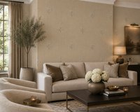 York Wallcoverings Fifth Avenue Designs FD8534 Behang Beige Linnenstructuur – 52 cm x 10,05 m