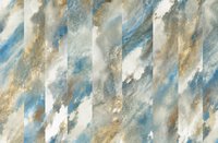 York Wallcoverings District Behang Blauw Goud Abstract - Vliesbehang - 52 cm x 10,05 m