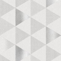 Geometrisch Behang Grijs/Wit – Modern Scandinavisch Design – Vliesbehang