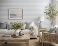 York Wallcoverings SB4831 Behang – Lichtblauw/Wit – Horizontale Strepen – 52 cm x 10 m