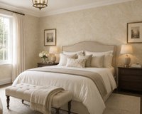Ronald Redding Designs Behang – Klassiek Damast Beige Crème – Vliesbehang – 68,6 x 822 cm – 5,63 m²