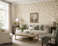Chesapeake Cynthar Cream Pine Branch Trail Behang – Crème met Dennentakken – Landelijk & Botanisch – 52 cm x 10,06 m