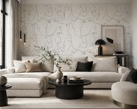 York Wallcoverings Pablo Portraits Peel & Stick Behang – Zwart/Wit –Zelfklevend – 52 x 610 cm