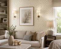 York Wallcoverings Mozaïek Behang Beige/Wit – Luxe Tegelmotief – Vliesbehang – 53 cm x 10 m