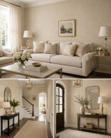 Ronald Redding Designs Vliesbehang – Beige Taupe Damast – Luxe Klassiek Behang – 68,6 x 822 cm – 5,63 m²
