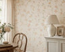 York Wallcoverings SM8584 Bloemenbehang – Crème met Zachte Roze Bloemen – Papierbehang – 52 cm x 10 m – 5,2 m²