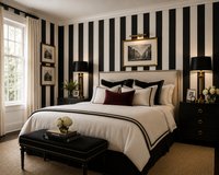 York Wallcoverings Zwart Wit Gestreept Behang - Verticale Strepen - Voorgelijmd Vinylbehang - 52 cm x 10 m