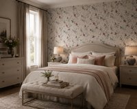 HoldSongbird Behang – Vogels & Bloemen – Wit Multi – Vliesbehang – 53 cm x 10,05 m