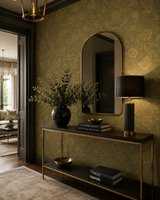 Easy-Walls Groen Goud Bloemen Behang - Klassiek Botanisch Design - 52 cm x 10 m