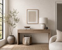York Wallcoverings Handpainted Traditionals TL1997 Silken Grasses Pearl Vliesbehang 68,5 x 822 cm – Luxe Geweven Linnenlook – Crème/Wit