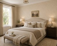 Ronald Redding Designs Vliesbehang – Beige Taupe Damast – Luxe Klassiek Behang – 68,6 x 822 cm – 5,63 m²